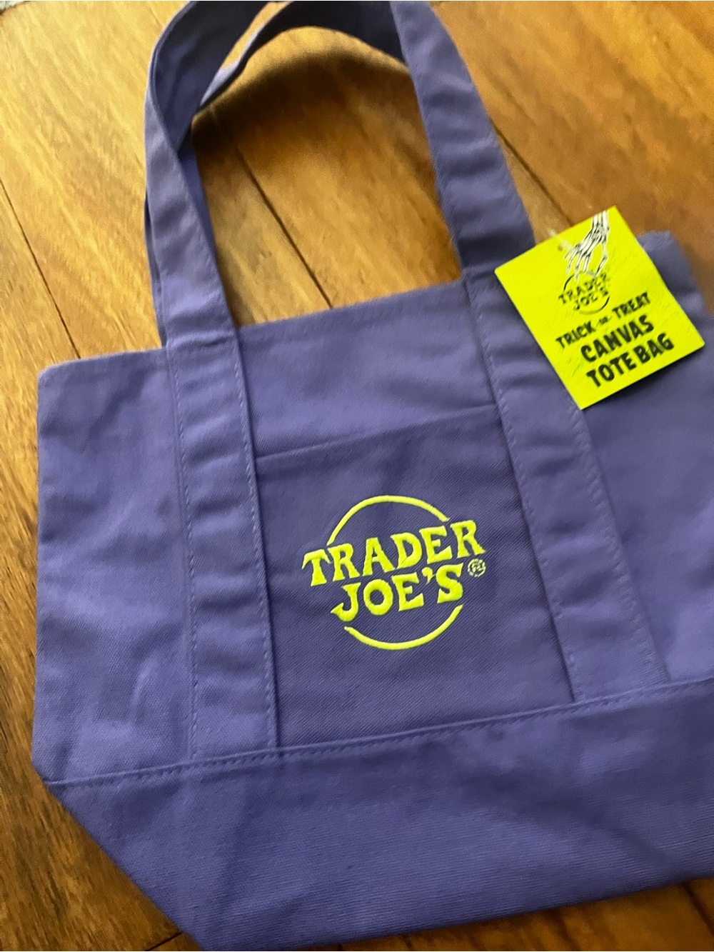 Trader Joe's Trick or Treat Halloween Canvas Mini Tote Bag NTW!